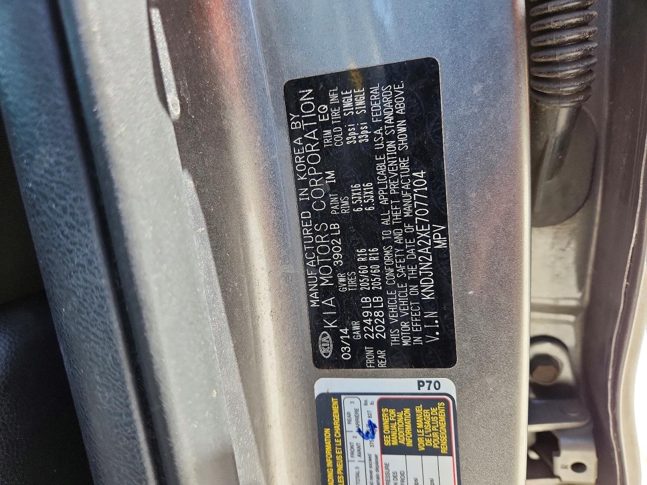 2014 KIA SOUL BASE photo 23