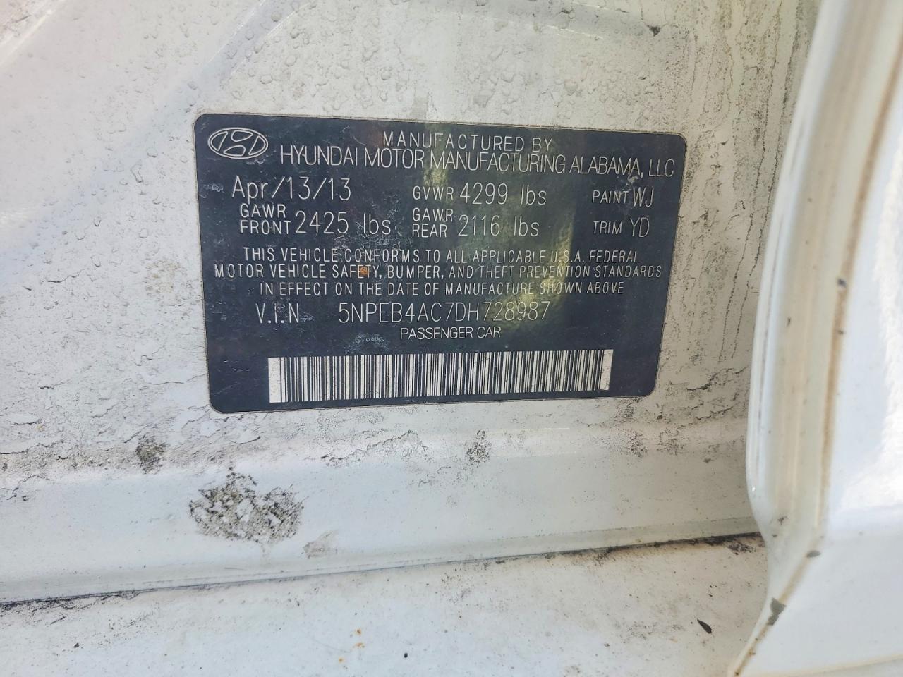 2013 HYUNDAI SONATA photo 34