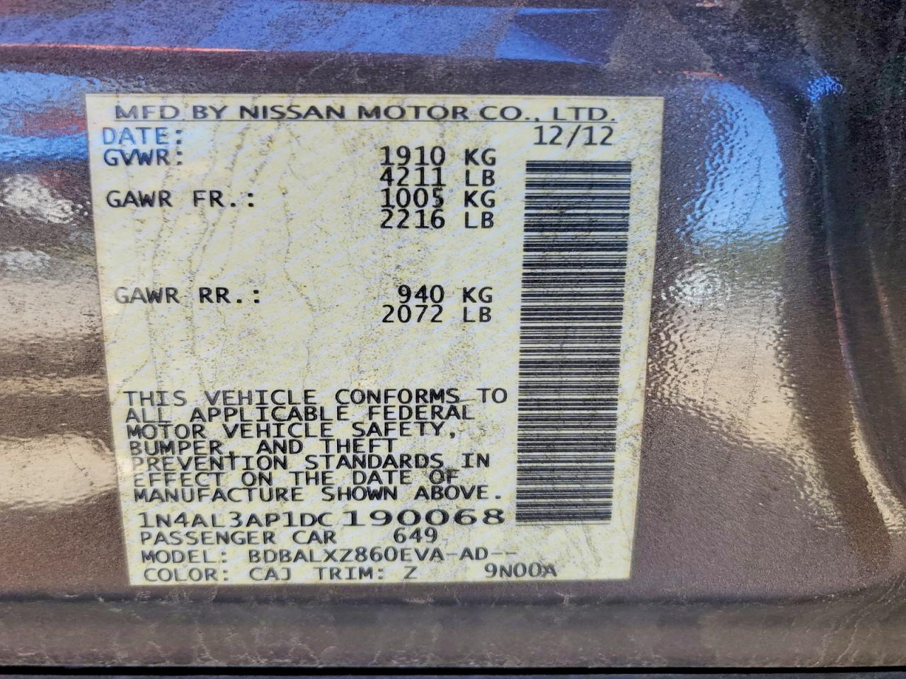 2013 NISSAN ALTIMA 2.5 photo 25
