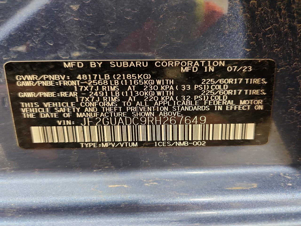 2024 SUBARU CROSSTREK photo 13