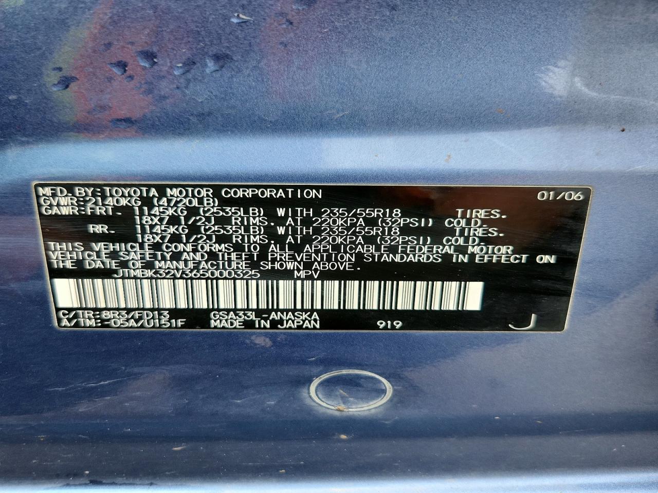 2006 TOYOTA RAV4 SPORT photo 13