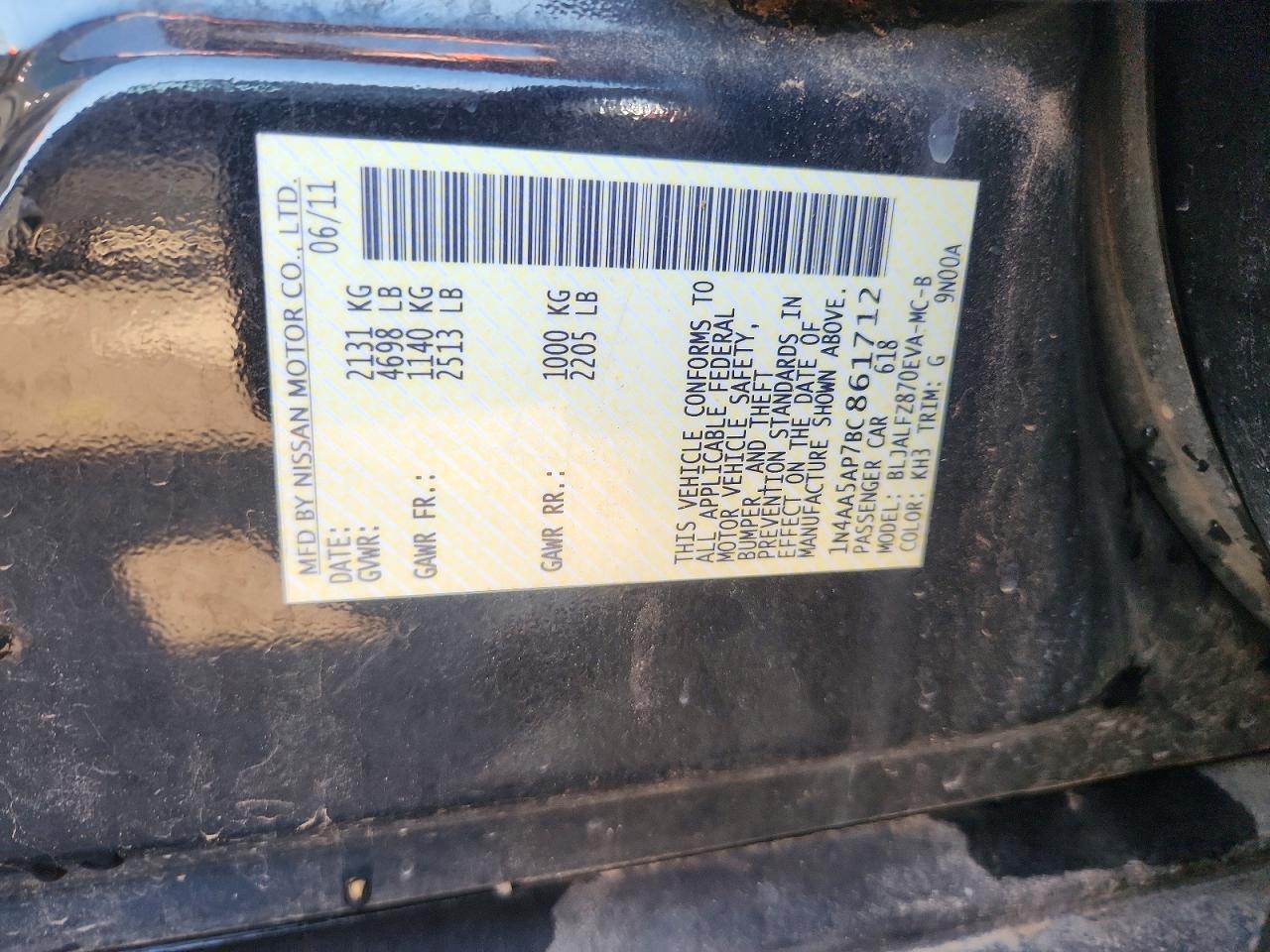 2011 NISSAN MAXIMA 3.5 S photo 37