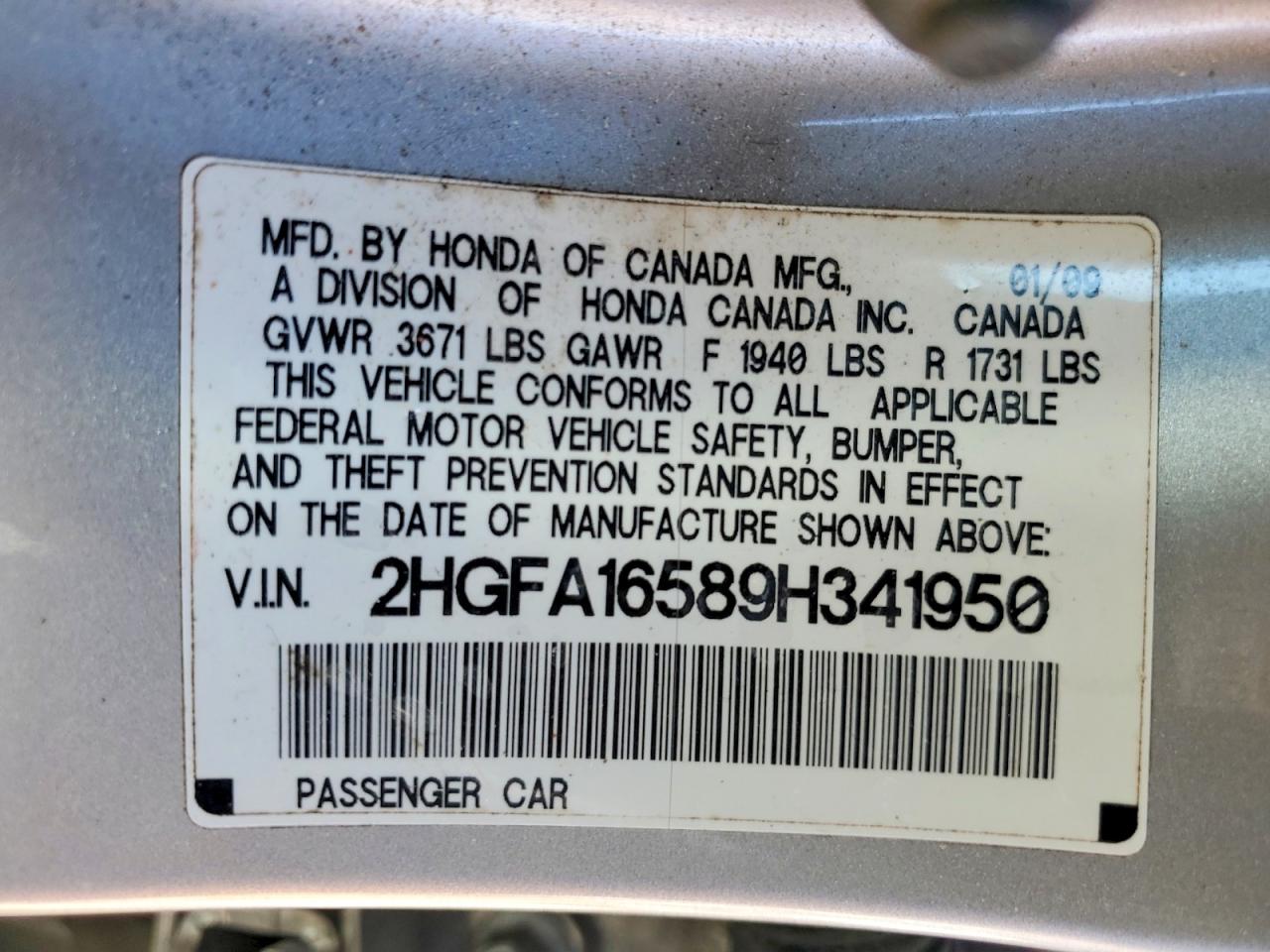 2009 HONDA CIVIC LX photo 23