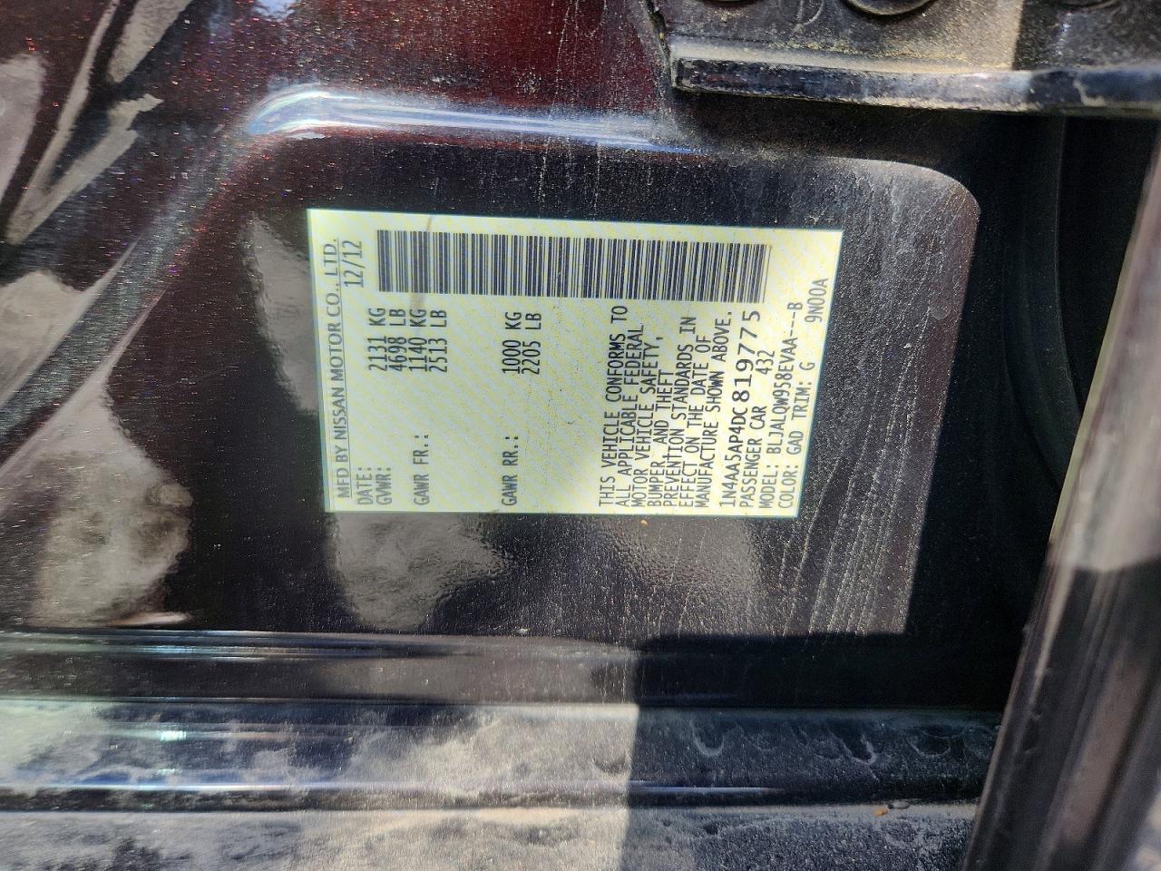 2013 NISSAN MAXIMA 3.5 S photo 13