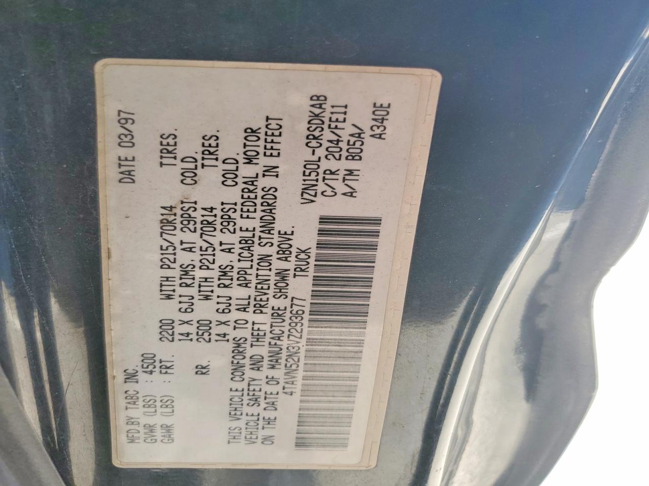 1997 TOYOTA TACOMA V6 photo 23