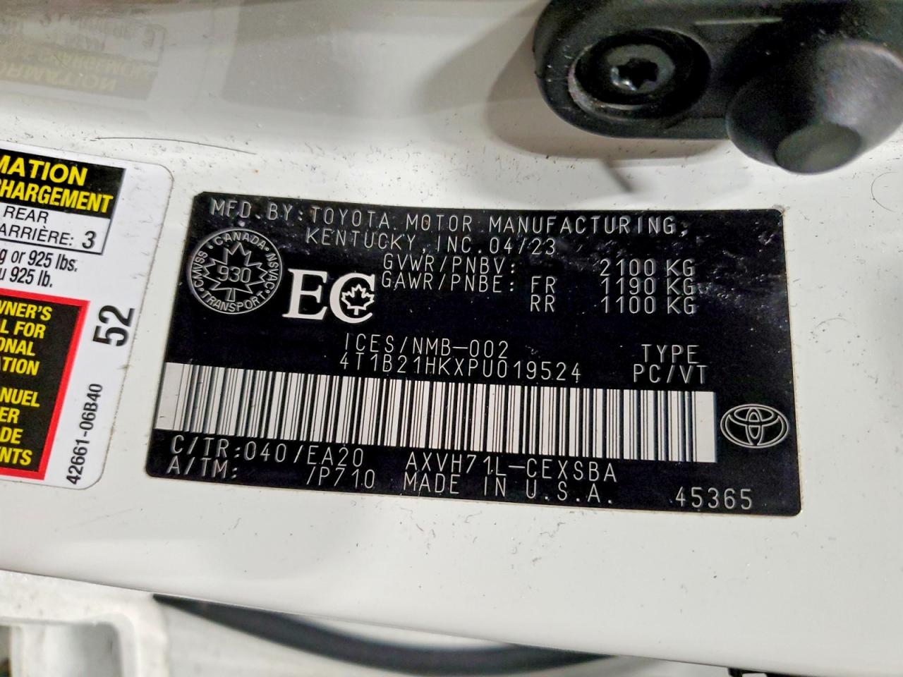 2023 TOYOTA CAMRY XLE photo 34