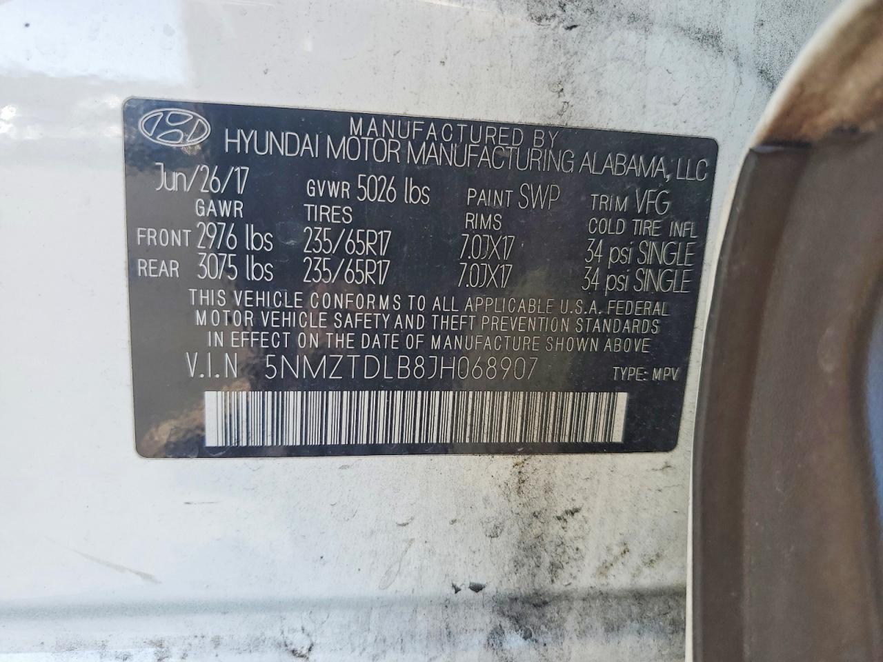 2018 HYUNDAI SANTA FE SPORT 2.4L photo 25
