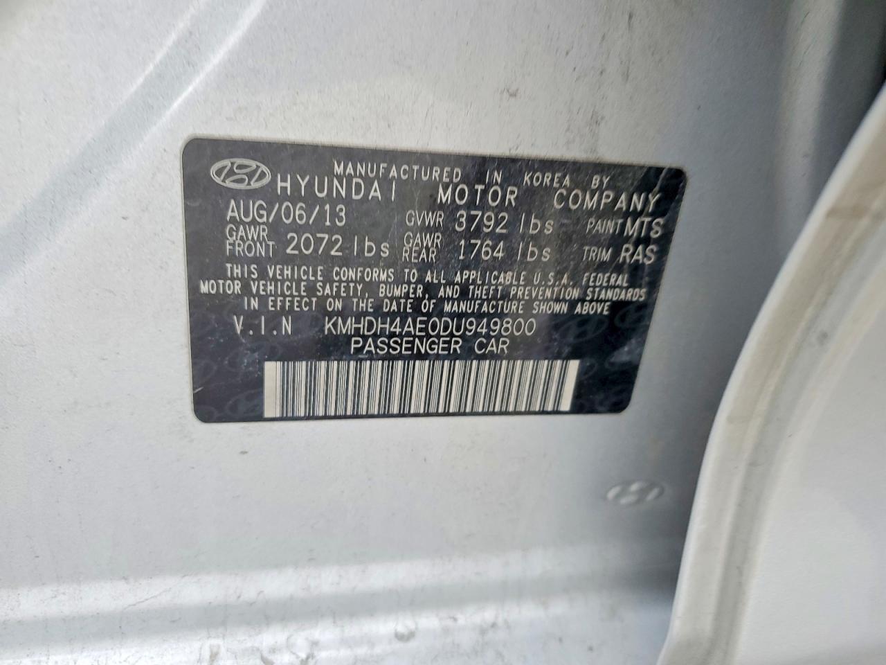 2013 HYUNDAI ELANTRA GLS photo 34