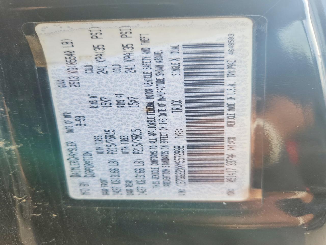 2000 DODGE DAKOTA photo 12