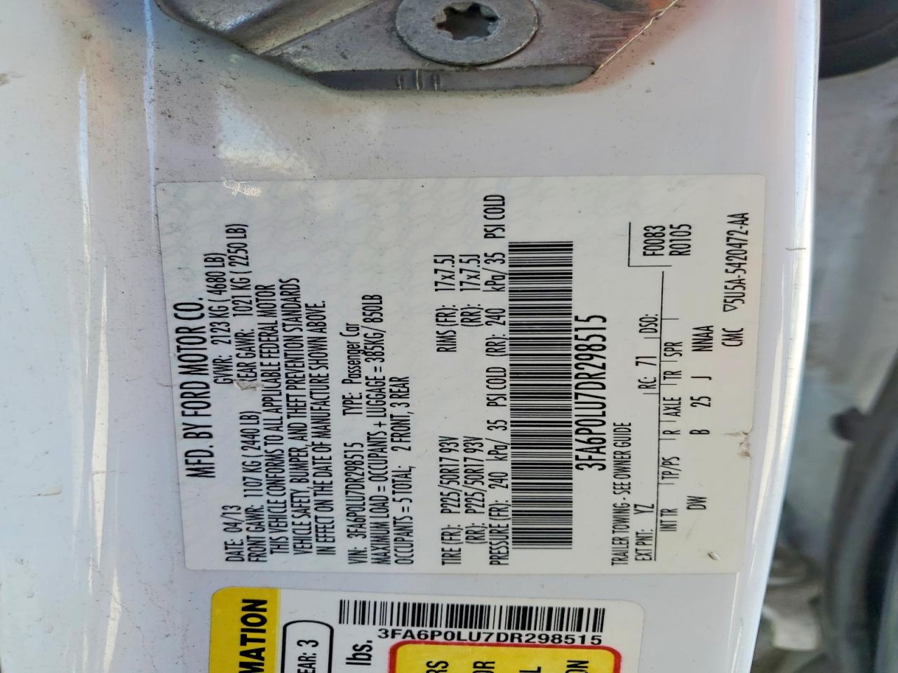 2013 FORD FUSION SE HYBRID photo 12