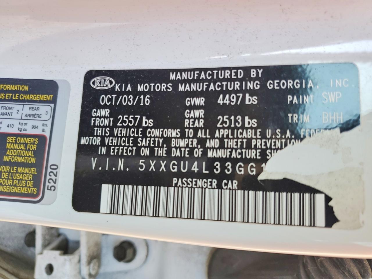 2016 KIA OPTIMA EX photo 23
