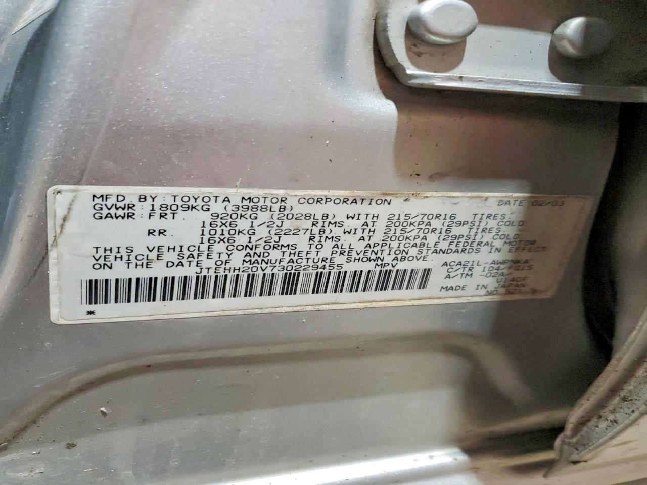 2003 TOYOTA RAV4 BASE photo 25
