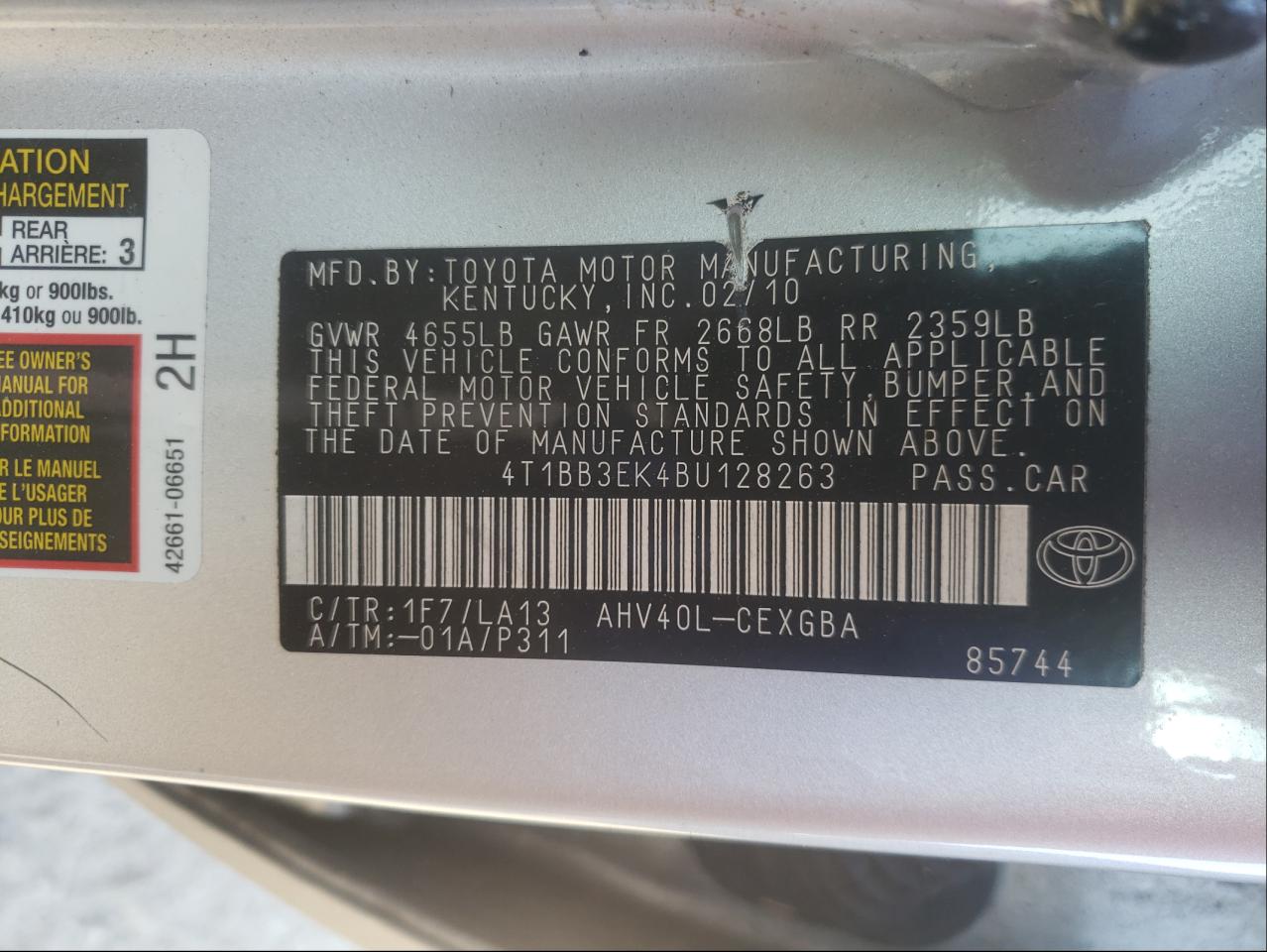 2011 TOYOTA CAMRY HYBRID photo 19