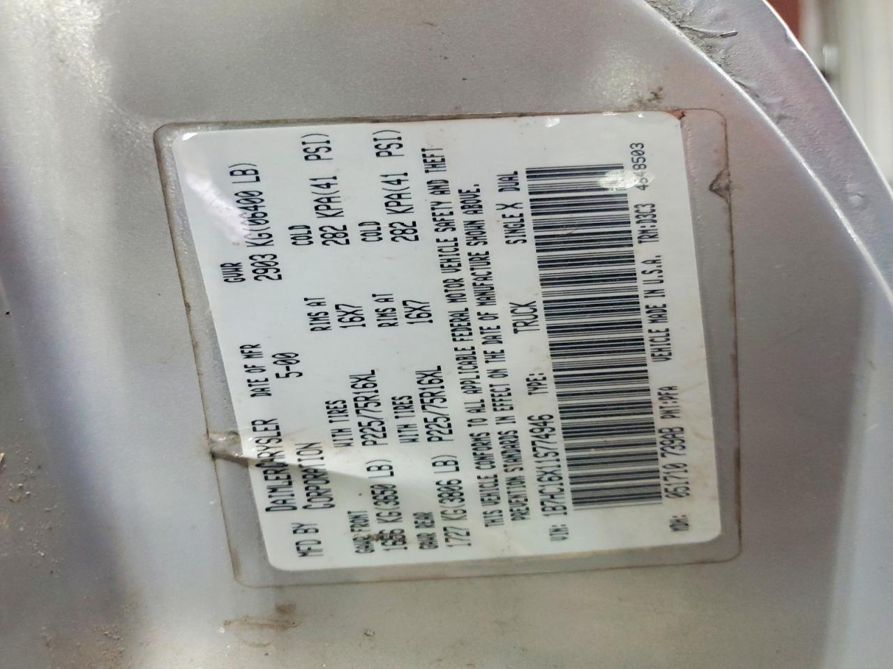 2001 DODGE RAM 1500 photo 23