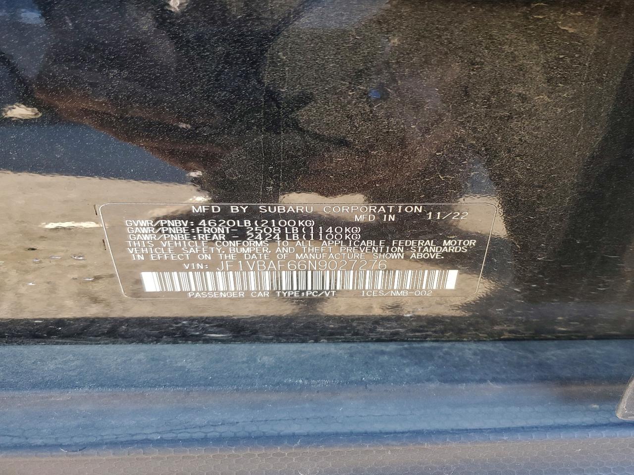 2022 SUBARU WRX PREMIUM photo 37