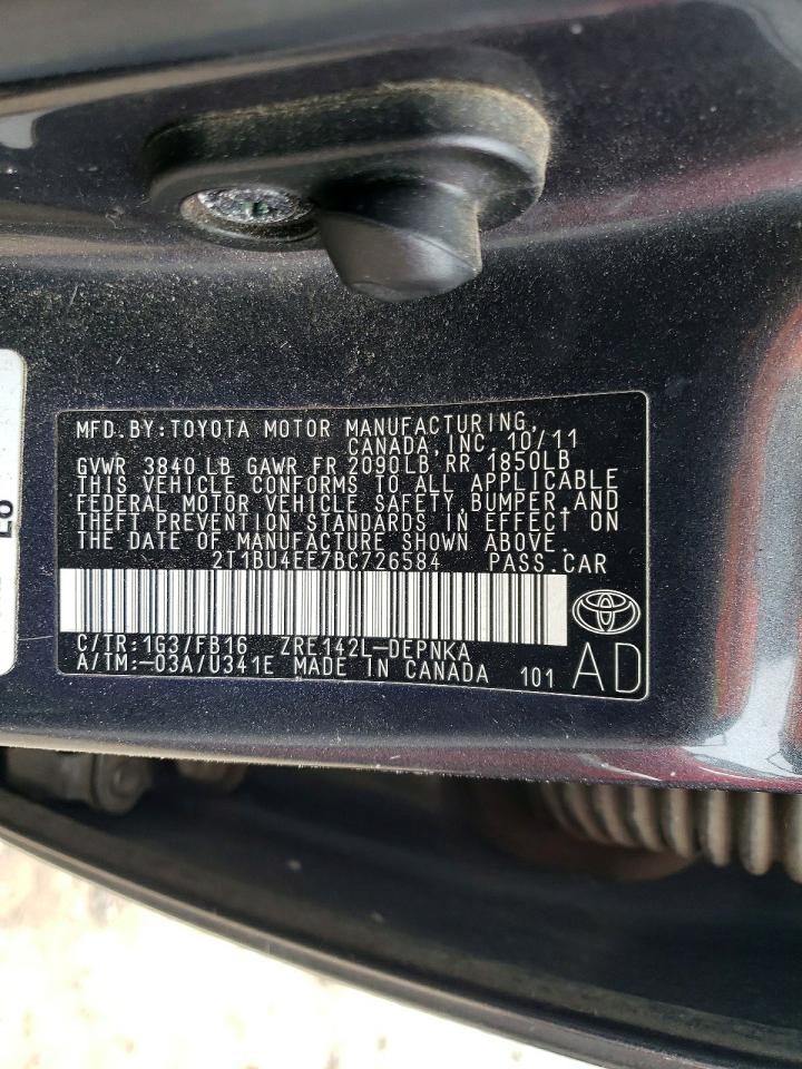 2011 TOYOTA COROLLA LE photo 12