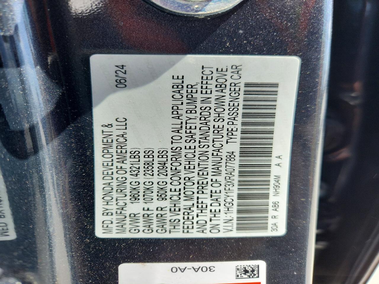 2024 HONDA ACCORD EX photo 13