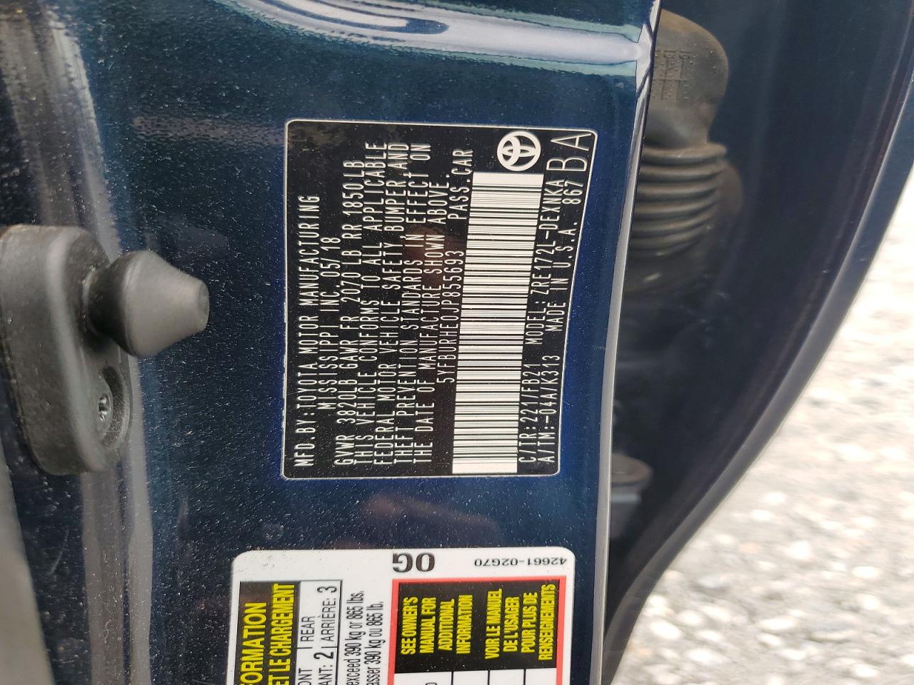 2018 TOYOTA COROLLA LE photo 37