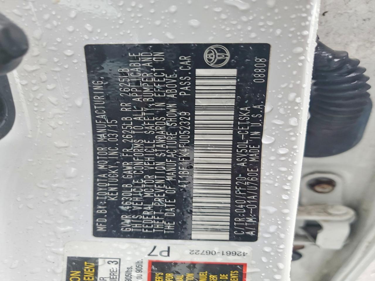 2015 TOYOTA CAMRY SE photo 34