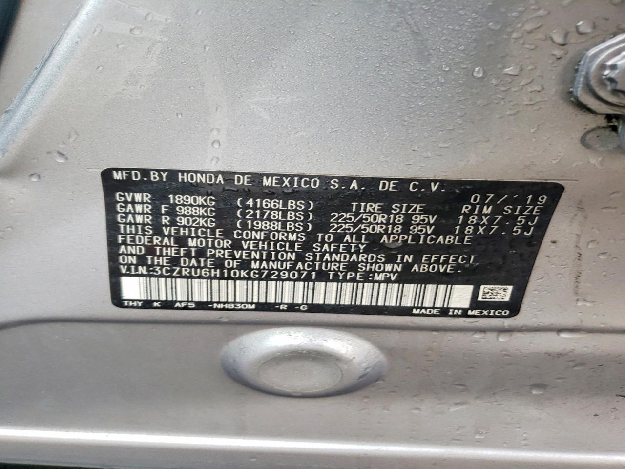 2019 HONDA HR-V SPORT photo 37