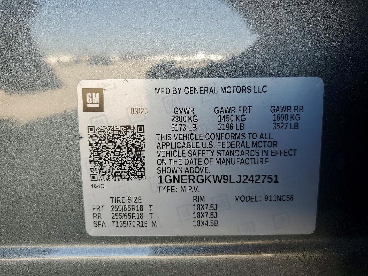 2020 CHEVROLET TRAVERSE LT photo 14