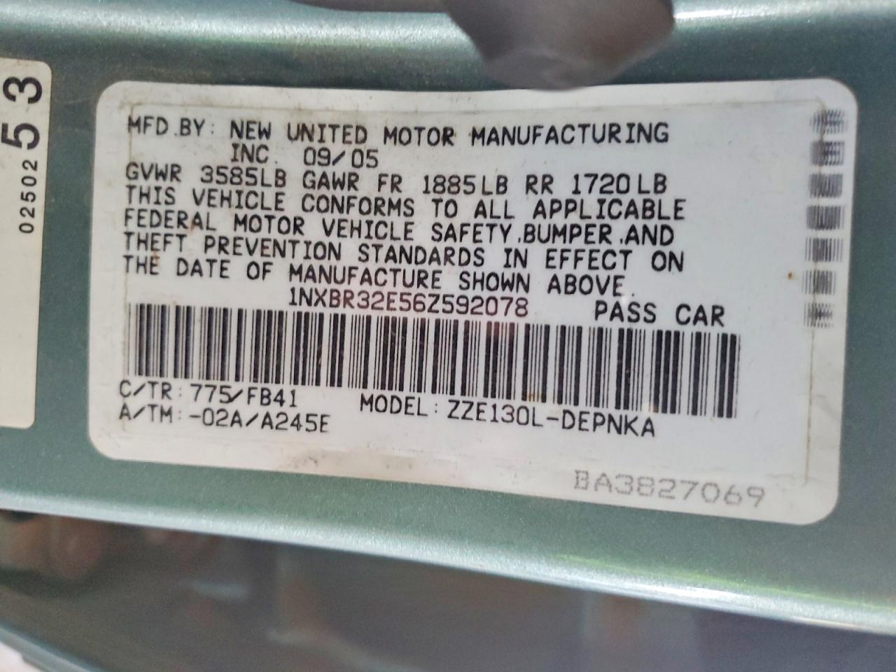 2006 TOYOTA COROLLA LE photo 34
