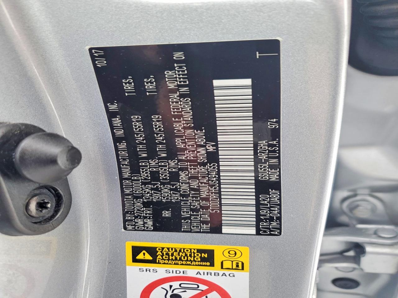 2018 TOYOTA HIGHLANDER LIMITED photo 37