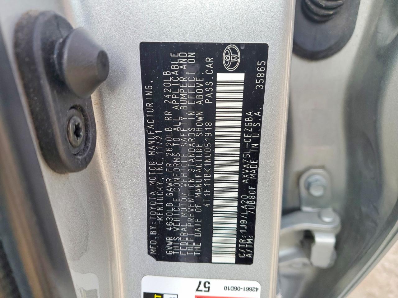 2022 TOYOTA CAMRY XLE photo 23