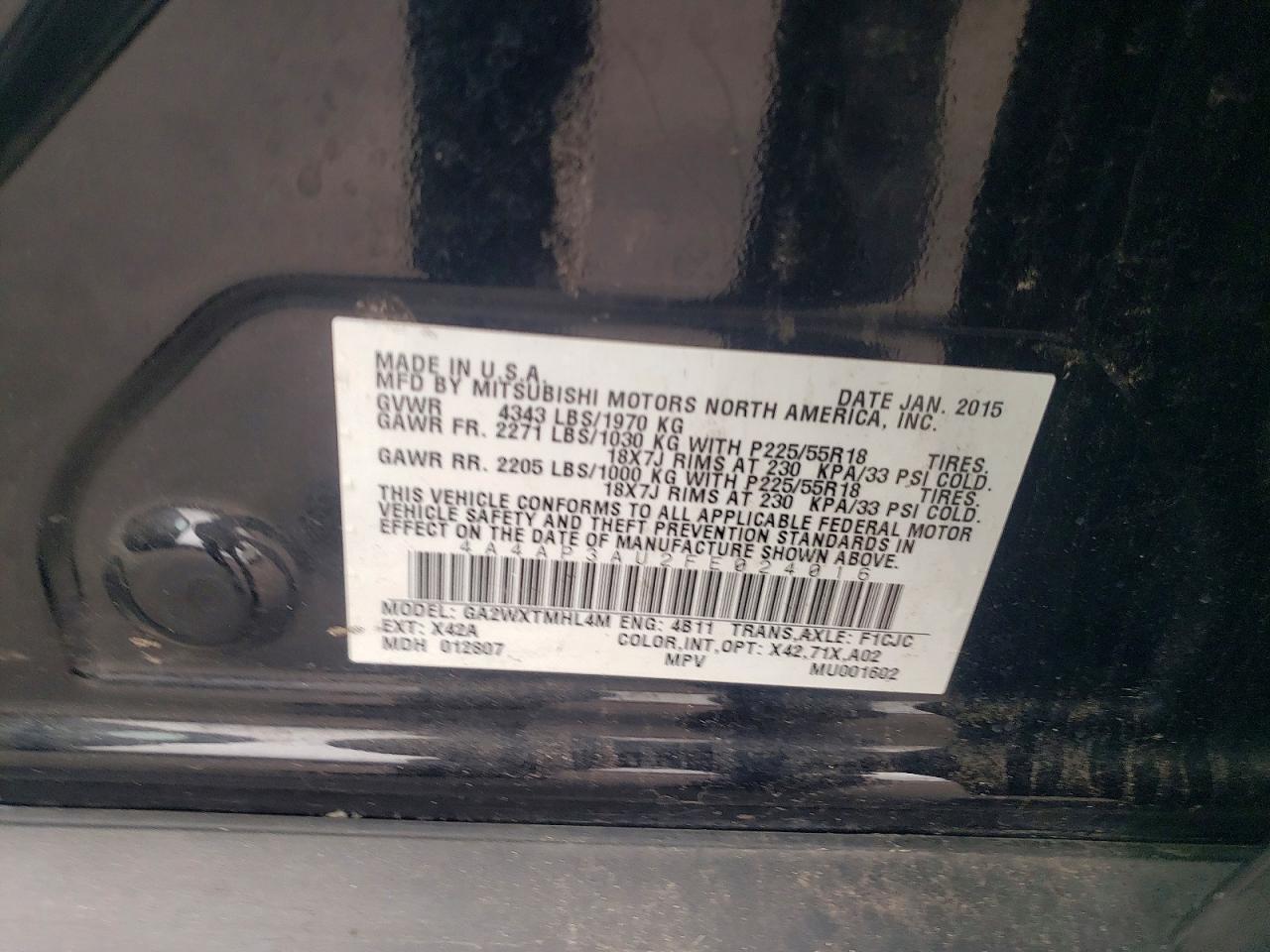 2015 MITSUBISHI OUTLANDER SPORT ES photo 14