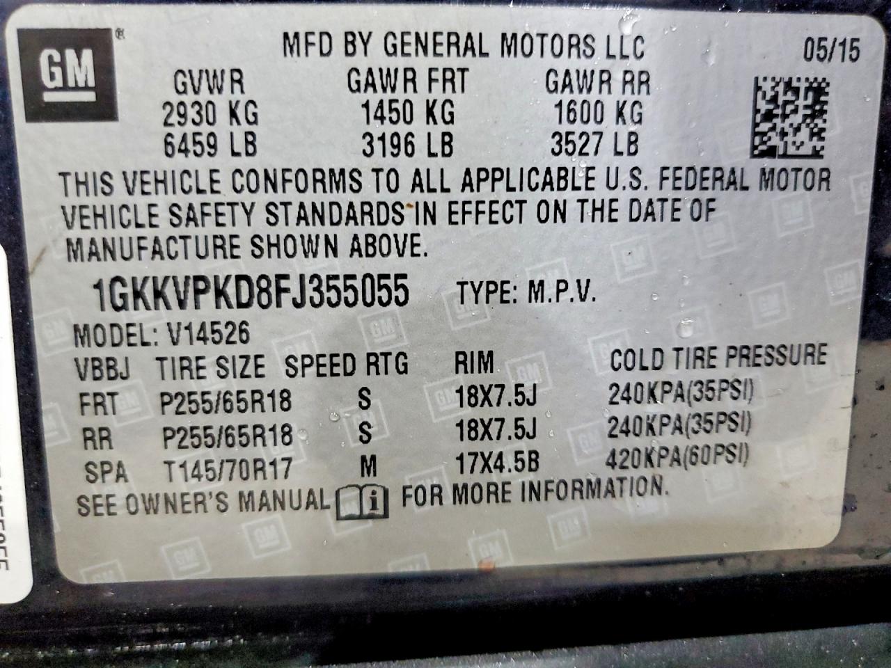 2015 GMC ACADIA SLE photo 14