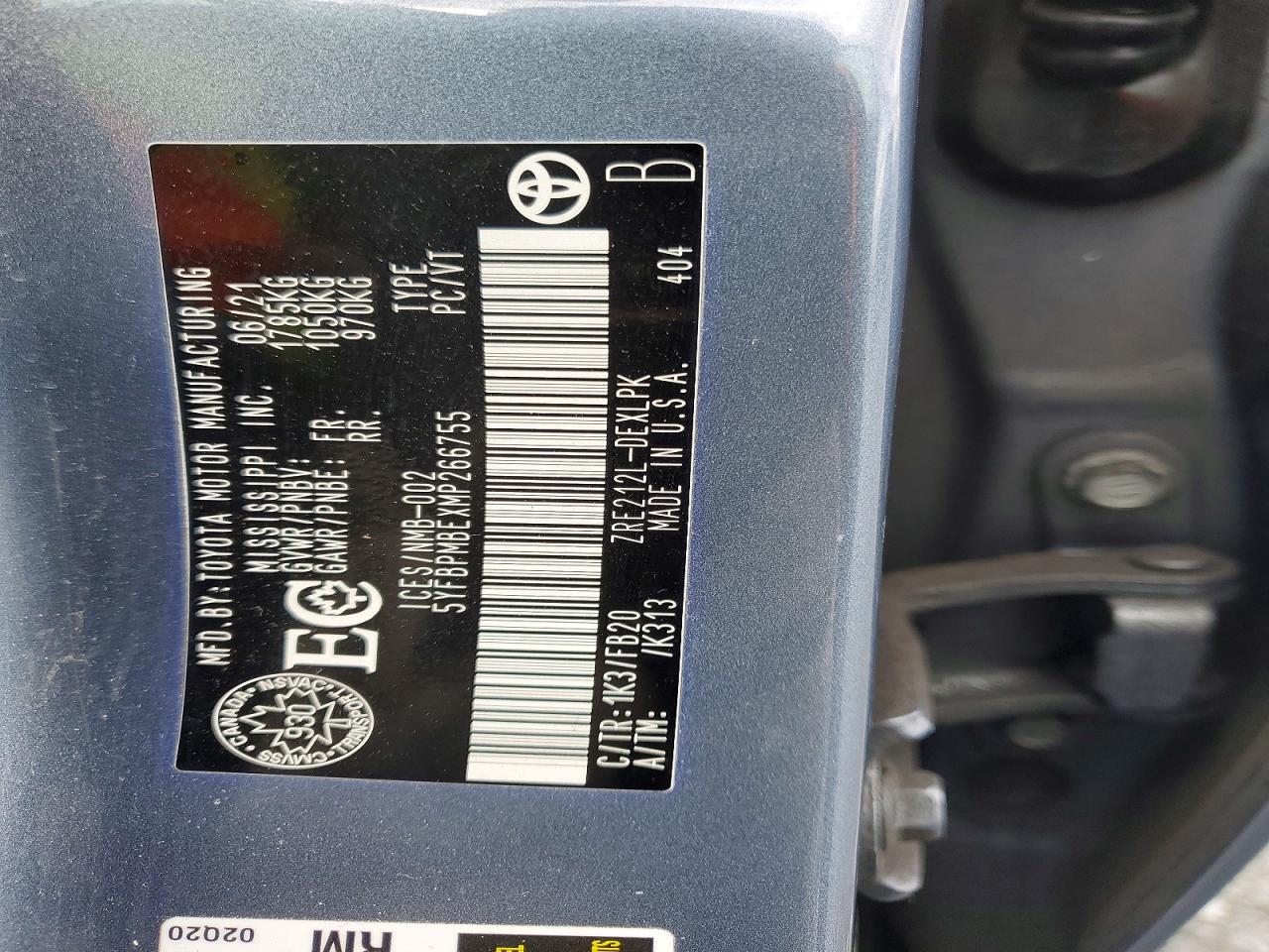 2021 TOYOTA COROLLA LE photo 25