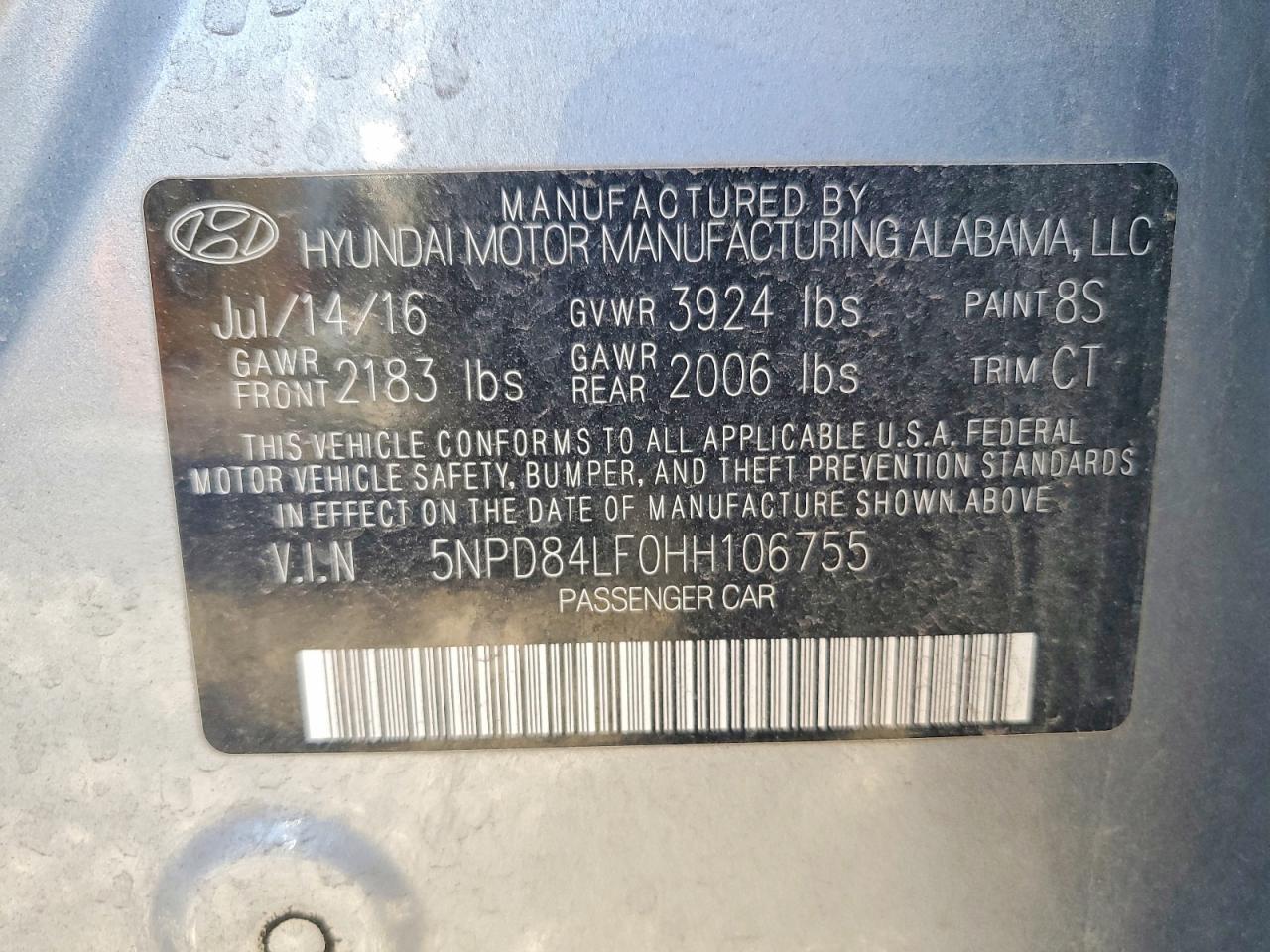 2017 HYUNDAI ELANTRA LIMITED photo 13