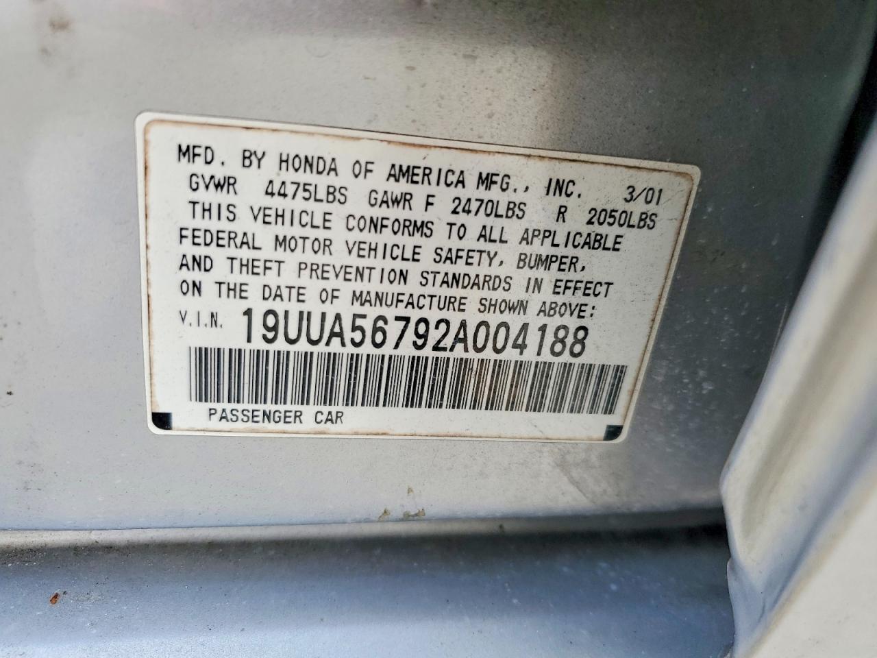 2002 ACURA 3.2TL photo 37