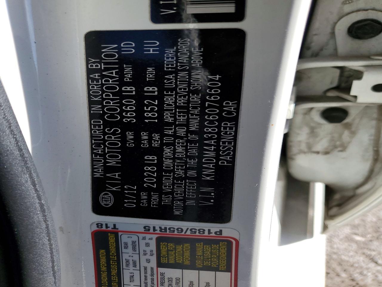 2012 KIA RIO LX photo 12