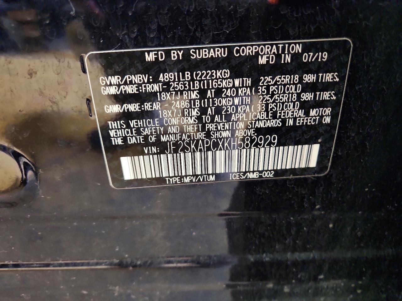 2019 SUBARU FORESTER SPORT photo 13