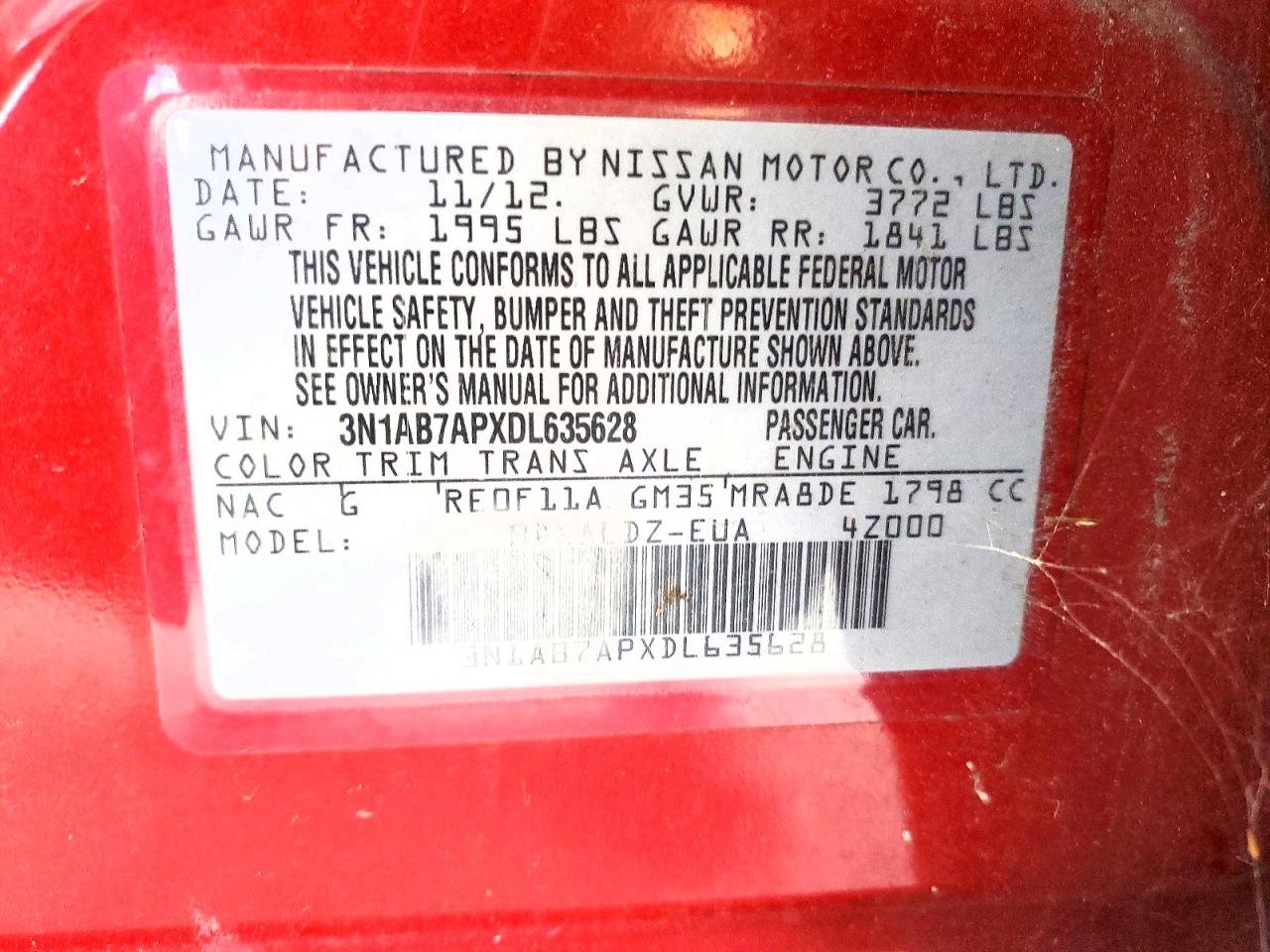 2013 NISSAN SENTRA S photo 12