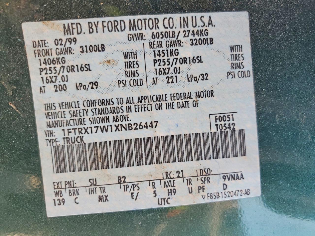 1999 FORD F150 photo 12