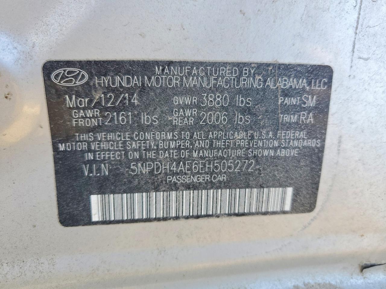 2014 HYUNDAI ELANTRA SE photo 12