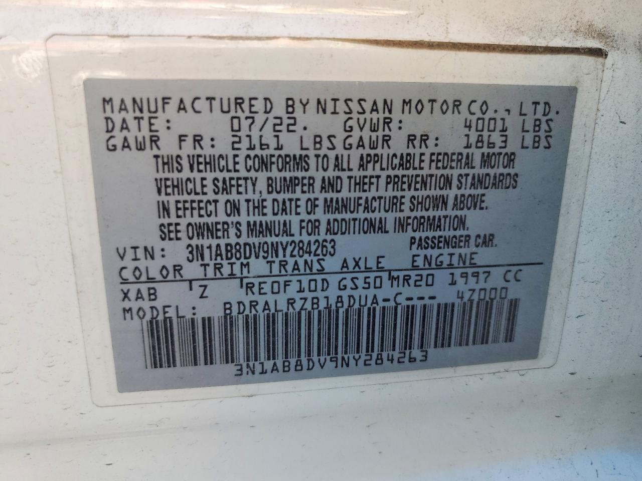 2022 NISSAN SENTRA SR photo 23