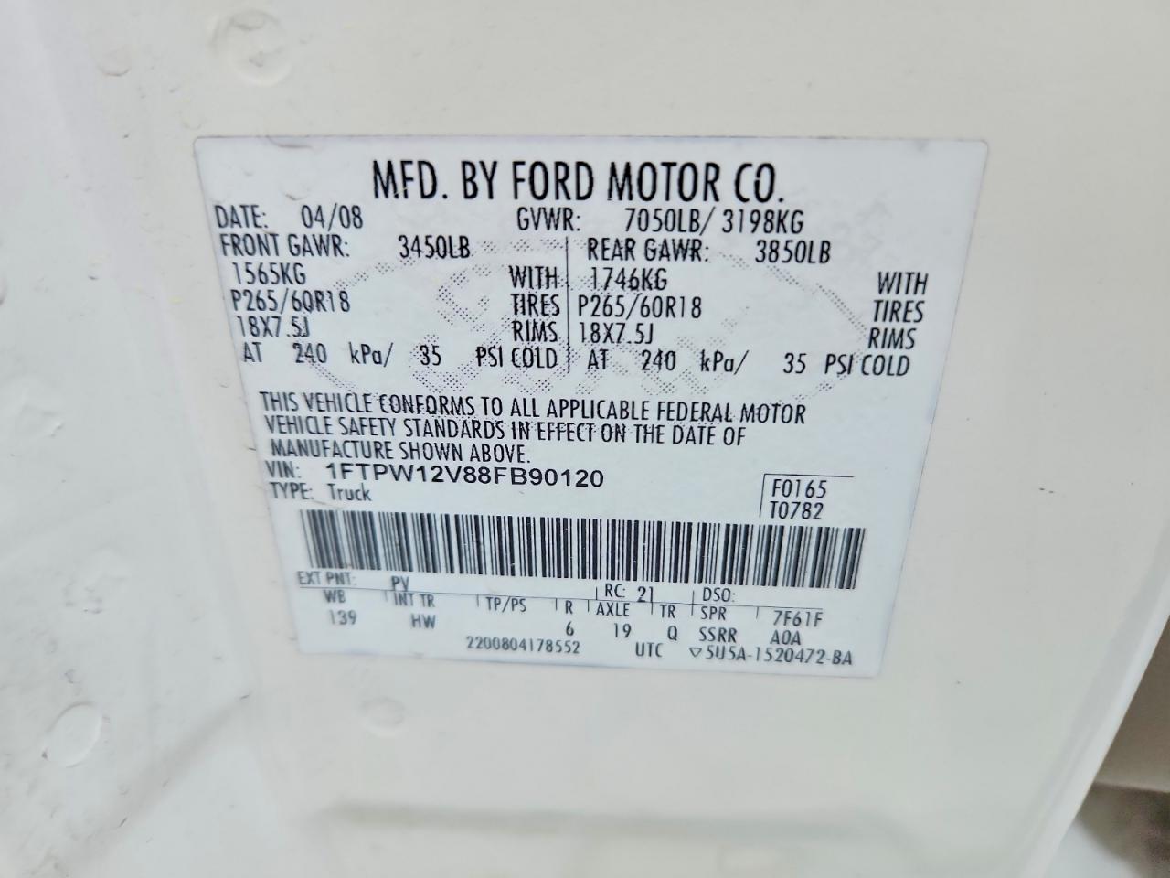 2008 FORD F150 SUPERCREW photo 12