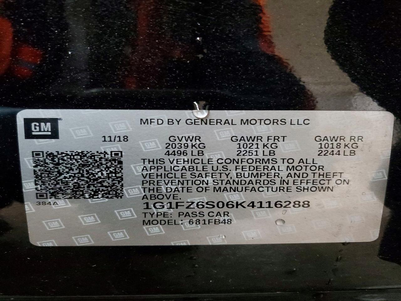 2019 CHEVROLET BOLT EV PREMIER photo 13