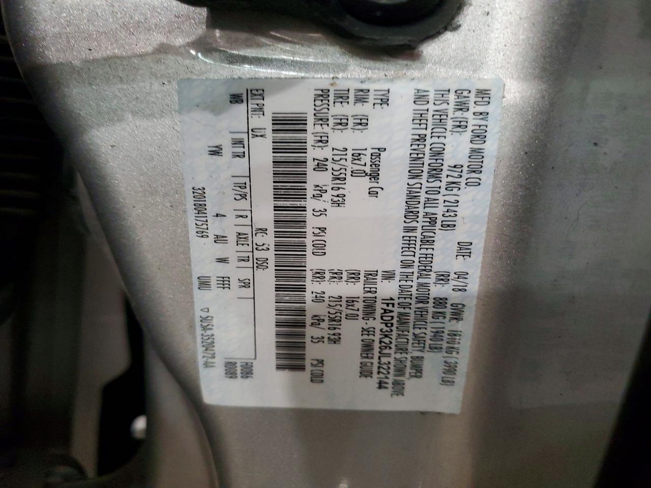 2018 FORD FOCUS SE photo 37