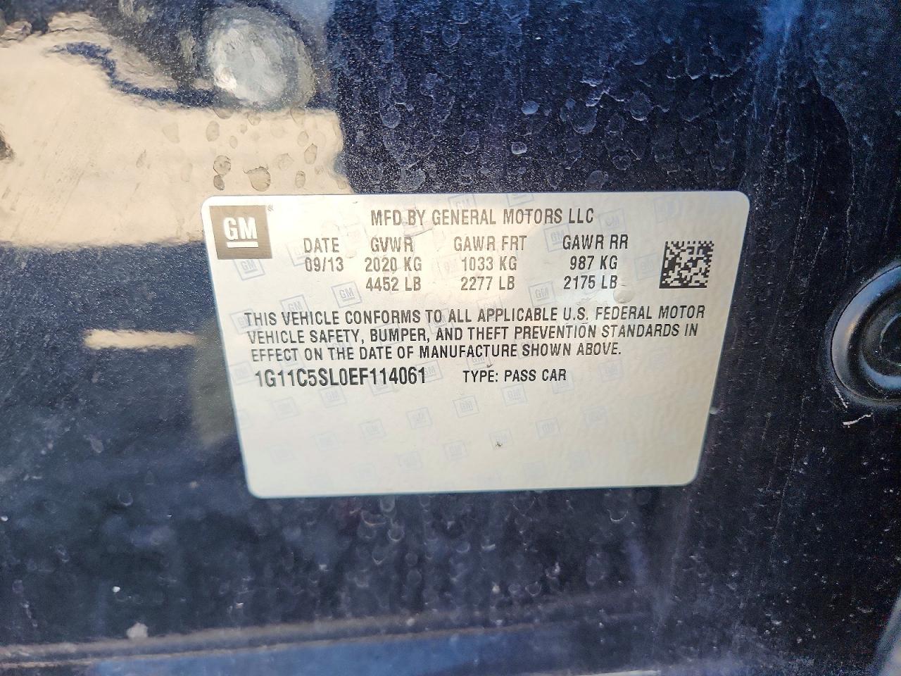 2014 CHEVROLET MALIBU 1LT photo 12