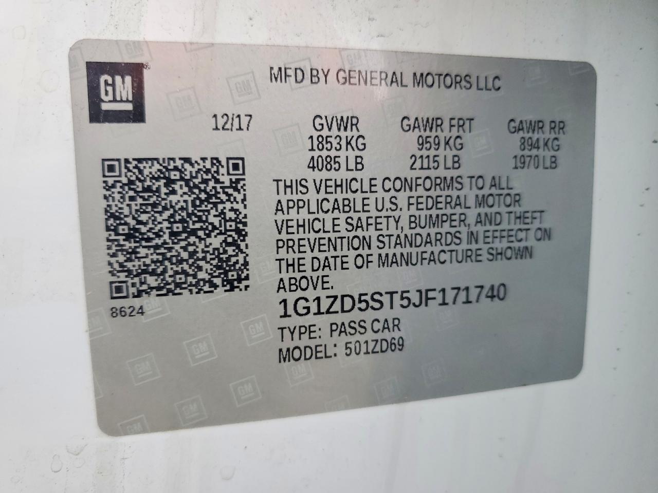 2018 CHEVROLET MALIBU LT photo 12