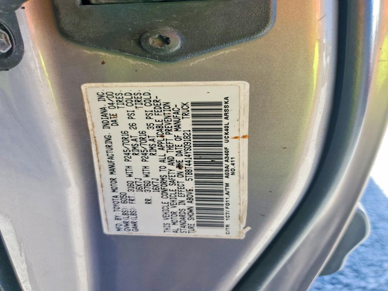 2000 TOYOTA TUNDRA photo 13