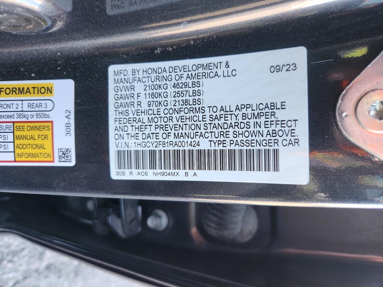 2024 HONDA ACCORD TOURING HYBRID photo 12