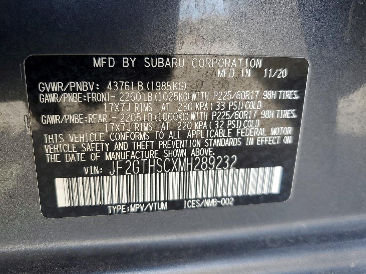2021 SUBARU CROSSTREK SPORT photo 14
