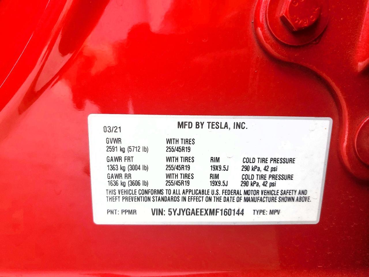 2021 TESLA MODEL Y photo 37
