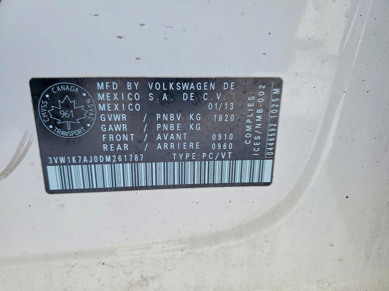 2013 VOLKSWAGEN JETTA BASE photo 34