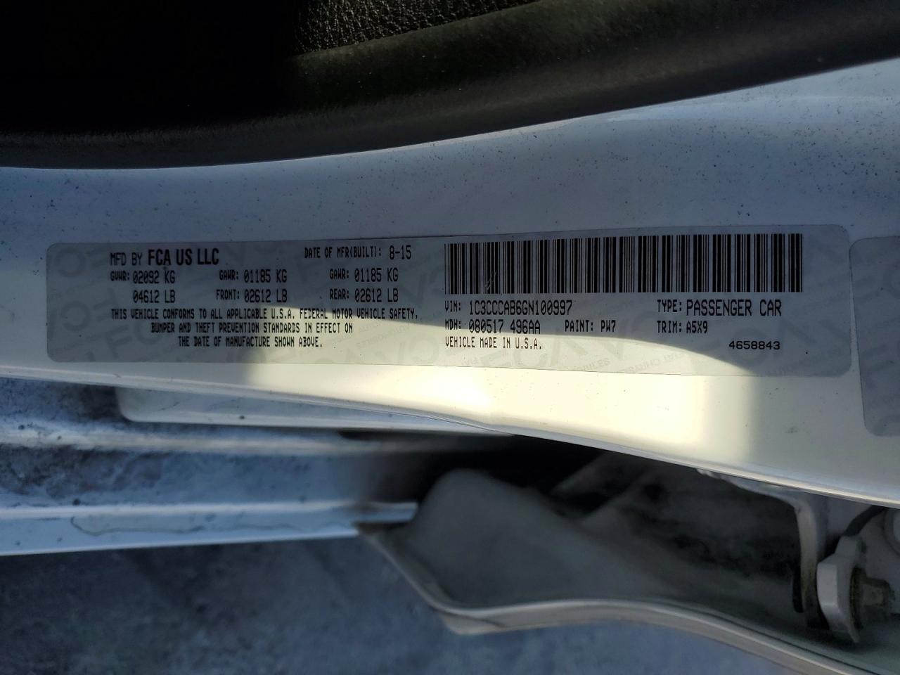 2016 CHRYSLER 200 LIMITED photo 12